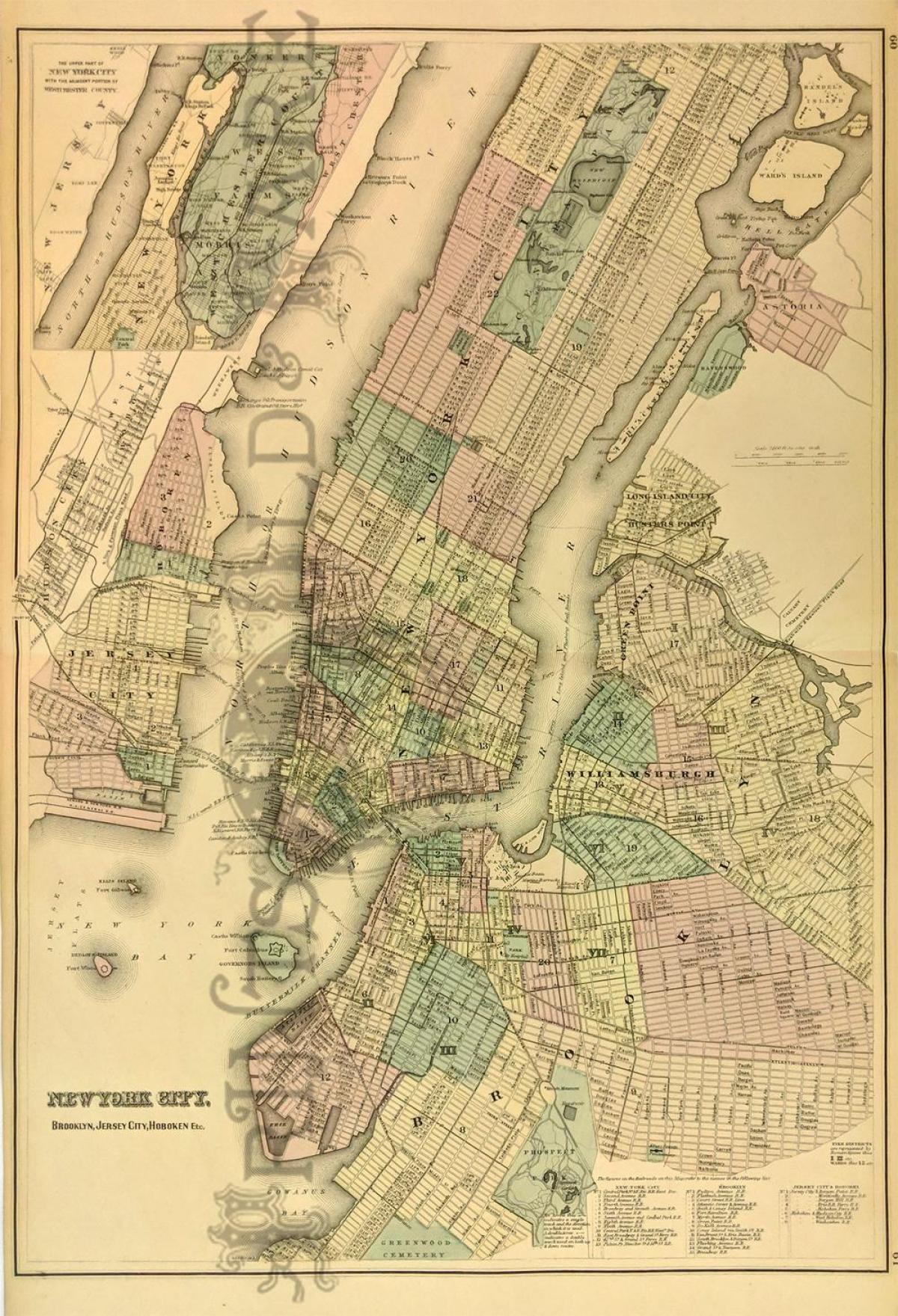 старый Нью-Йорк карта