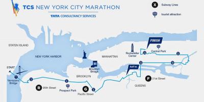 Новый курс Йоркском марафоне карте