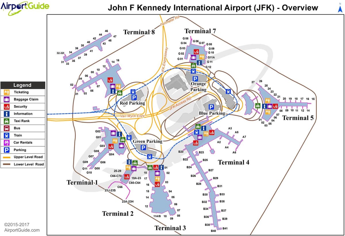 Нью-Йорк jfk карте