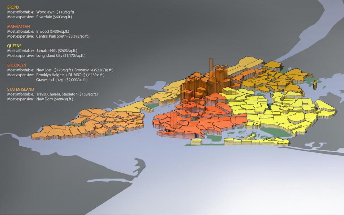 3D карта Нью-Йорка