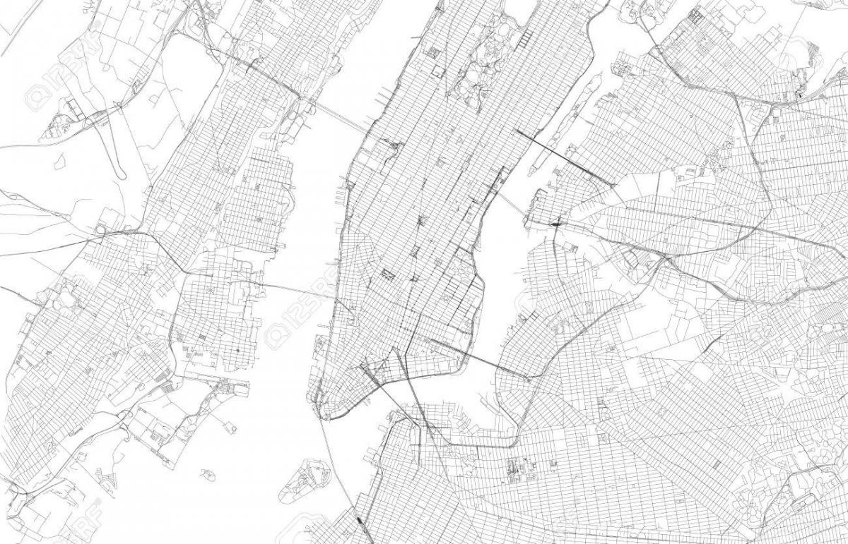 карта Нью-Йорк вектор