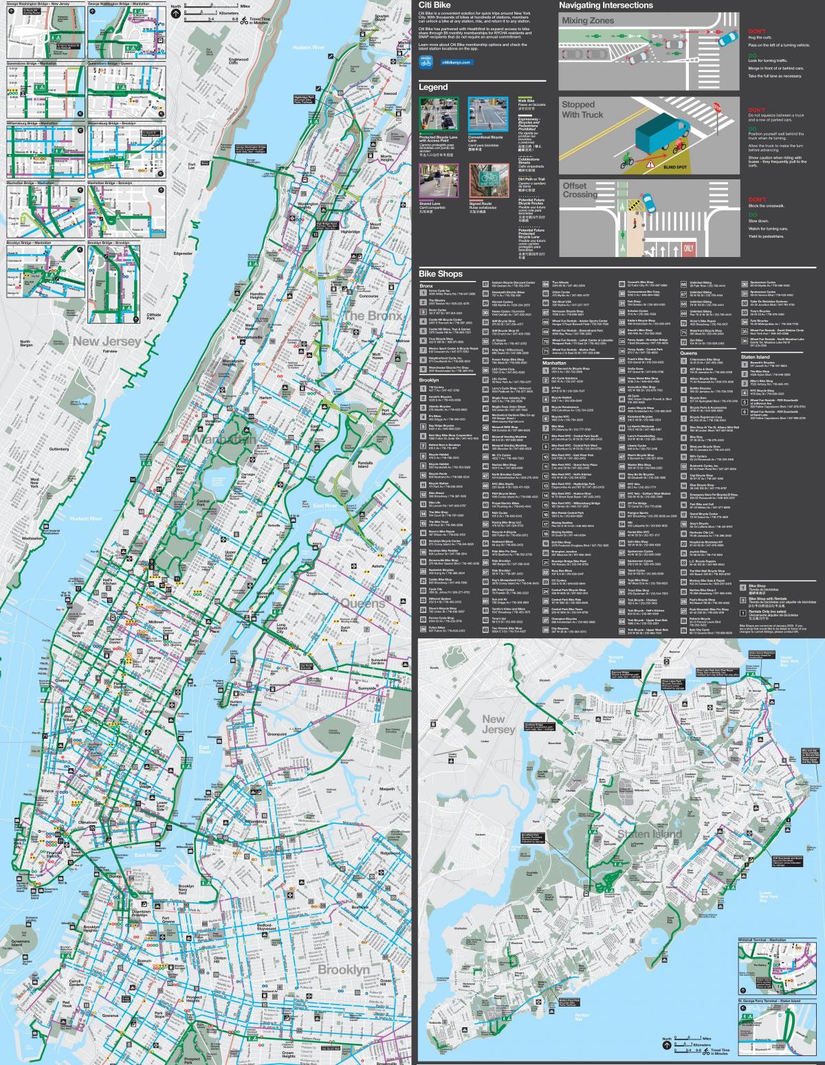 Нью-Йорк Велоспорт карте