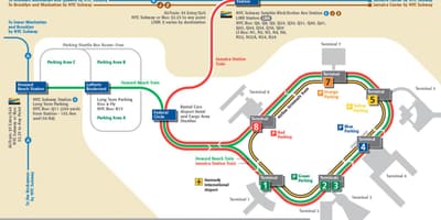Нью-Йорке поезд airtrain карте
