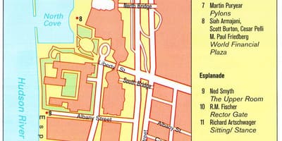 Батарея парке Нью-Йорка карте
