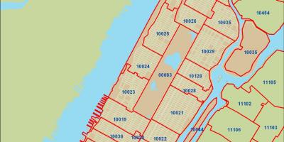 Карта Нью-Йорк ЗИП код