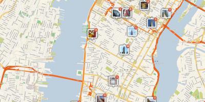 Нью-Йорк карта с достопримечательностями