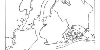 Бланковой карте Нью-Йорка