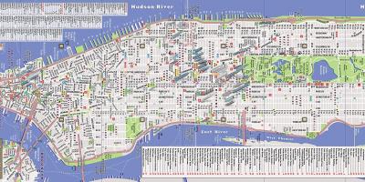 Карта города нью-йоркских улицах и проспектах