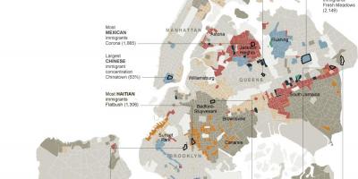 Нью-Йорке этнической карте