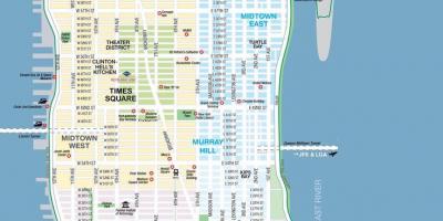 Карта Нью-Йорке район с улицами