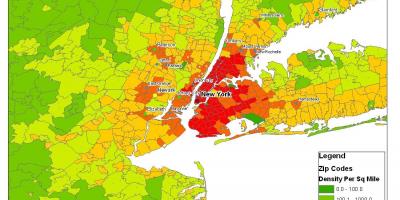 Карта Нью-Йорка население
